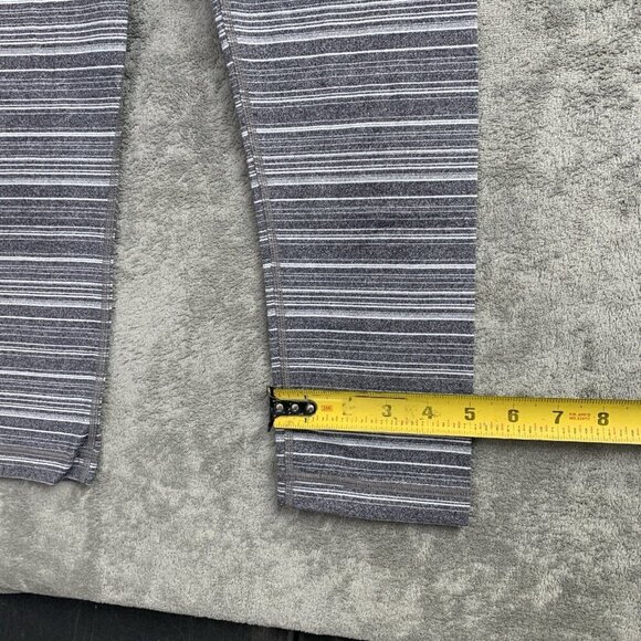 Lululemon Leggings Womens 2 Wunder Under Cropped Striped Athleisure Workout Gym - Picture 3 of 11